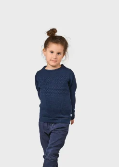 Klitmoller Collective Kinder-Kids fisher cotton knit - Ocean Navy
