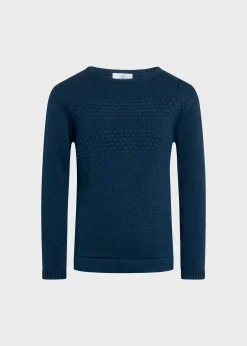 Klitmoller Collective Kinder-Kids fisher cotton knit - Ocean Navy
