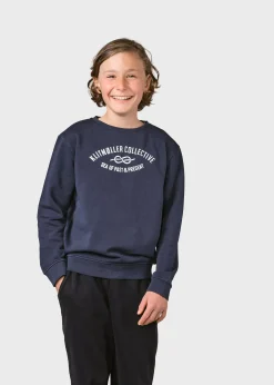 Klitmoller Collective Kinder-Kids logo eye crew - Navy Palegreen