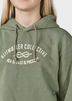 Klitmoller Collective Kinder-Kids logo eye hoodie - Pale green Navy