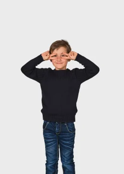 Klitmoller Collective Kinder-Kids pattern cotton knit - Navy Ocean