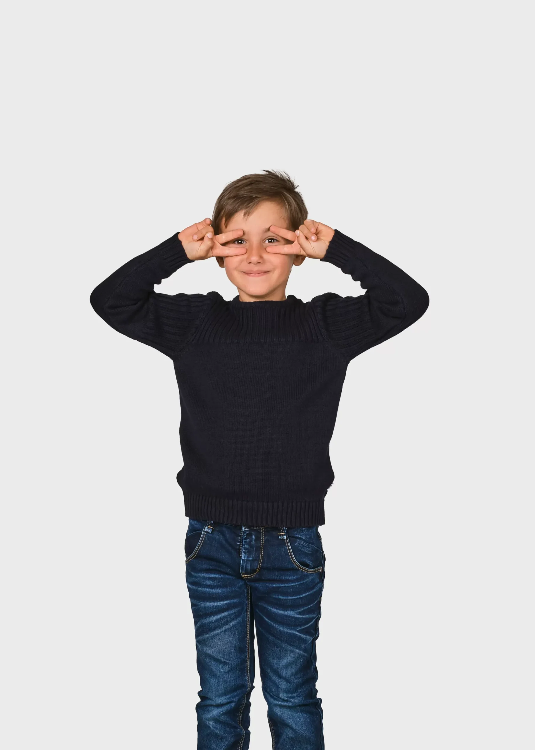 Klitmoller Collective Kinder-Kids pattern cotton knit - Navy Ocean