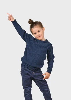 Klitmoller Collective Kinder-Kids pattern cotton knit - Ocean