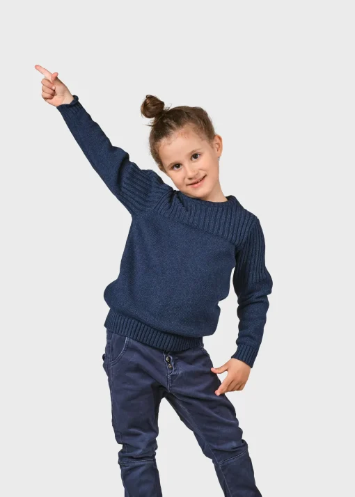 Klitmoller Collective Kinder-Kids pattern cotton knit - Ocean
