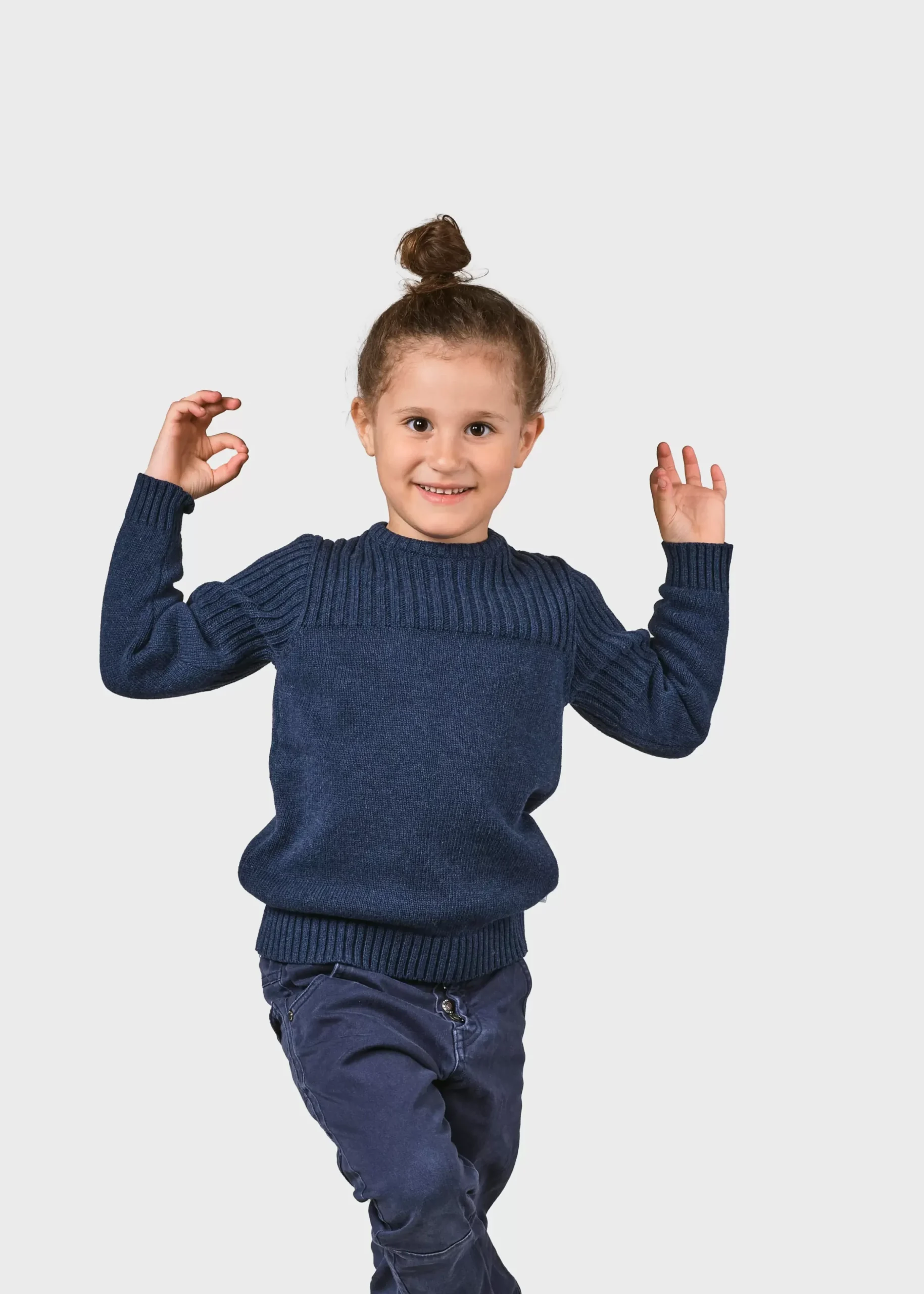 Klitmoller Collective Kinder-Kids pattern cotton knit - Ocean