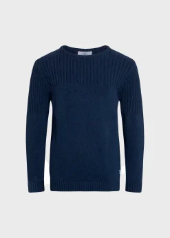 Klitmoller Collective Kinder-Kids pattern cotton knit - Ocean