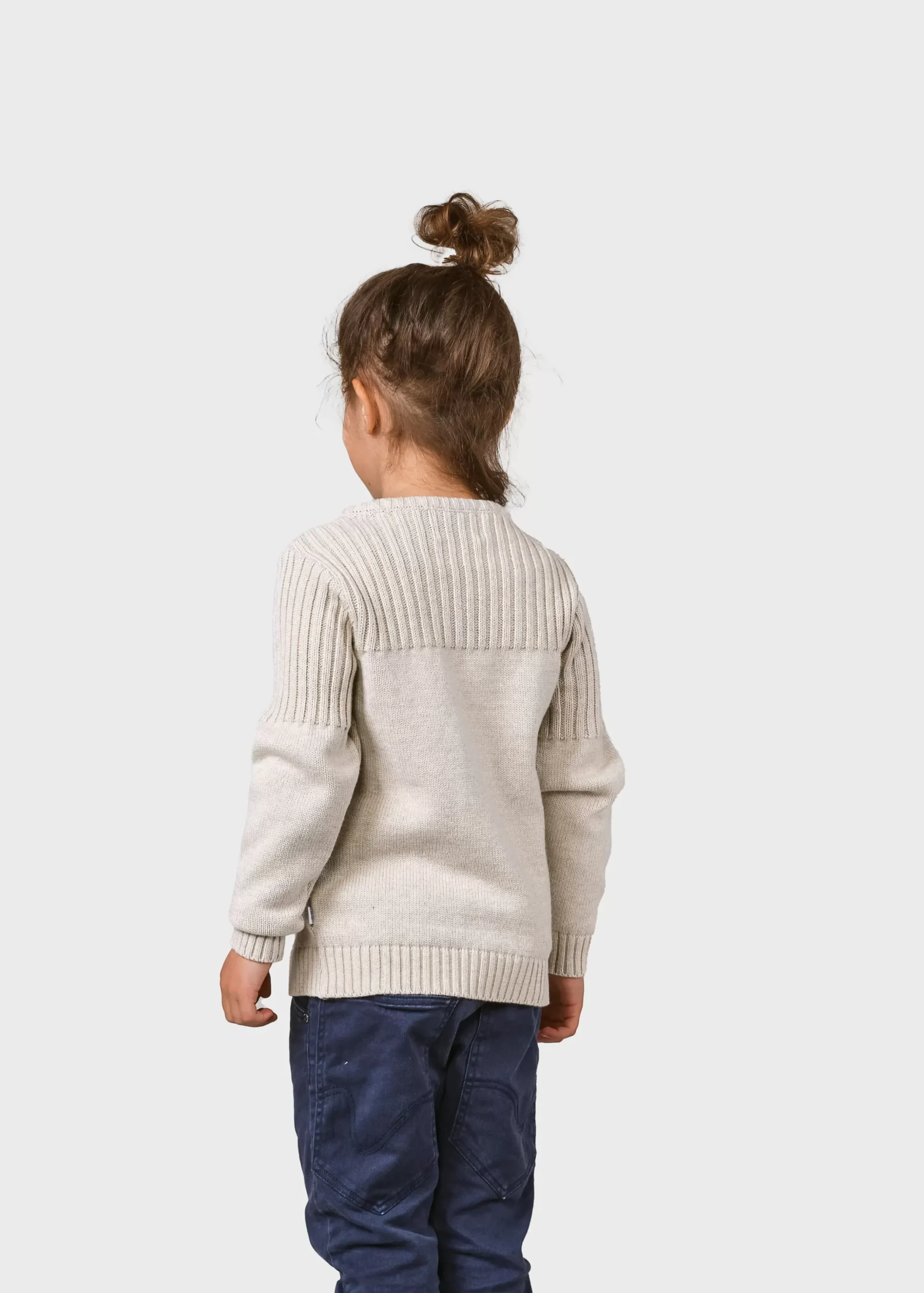Klitmoller Collective Kinder-Kids pattern cotton knit - Cream Ocean