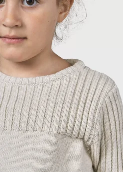 Klitmoller Collective Kinder-Kids pattern cotton knit - Cream Ocean