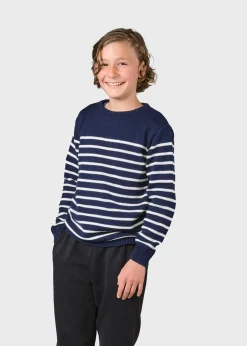 Klitmoller Collective Kinder-Kids stripe cotton knit - Navy/cream