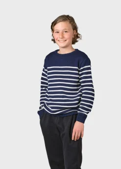 Klitmoller Collective Kinder-Kids stripe cotton knit - Navy/cream