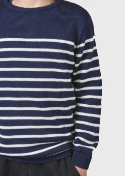 Klitmoller Collective Kinder-Kids stripe cotton knit - Navy/cream