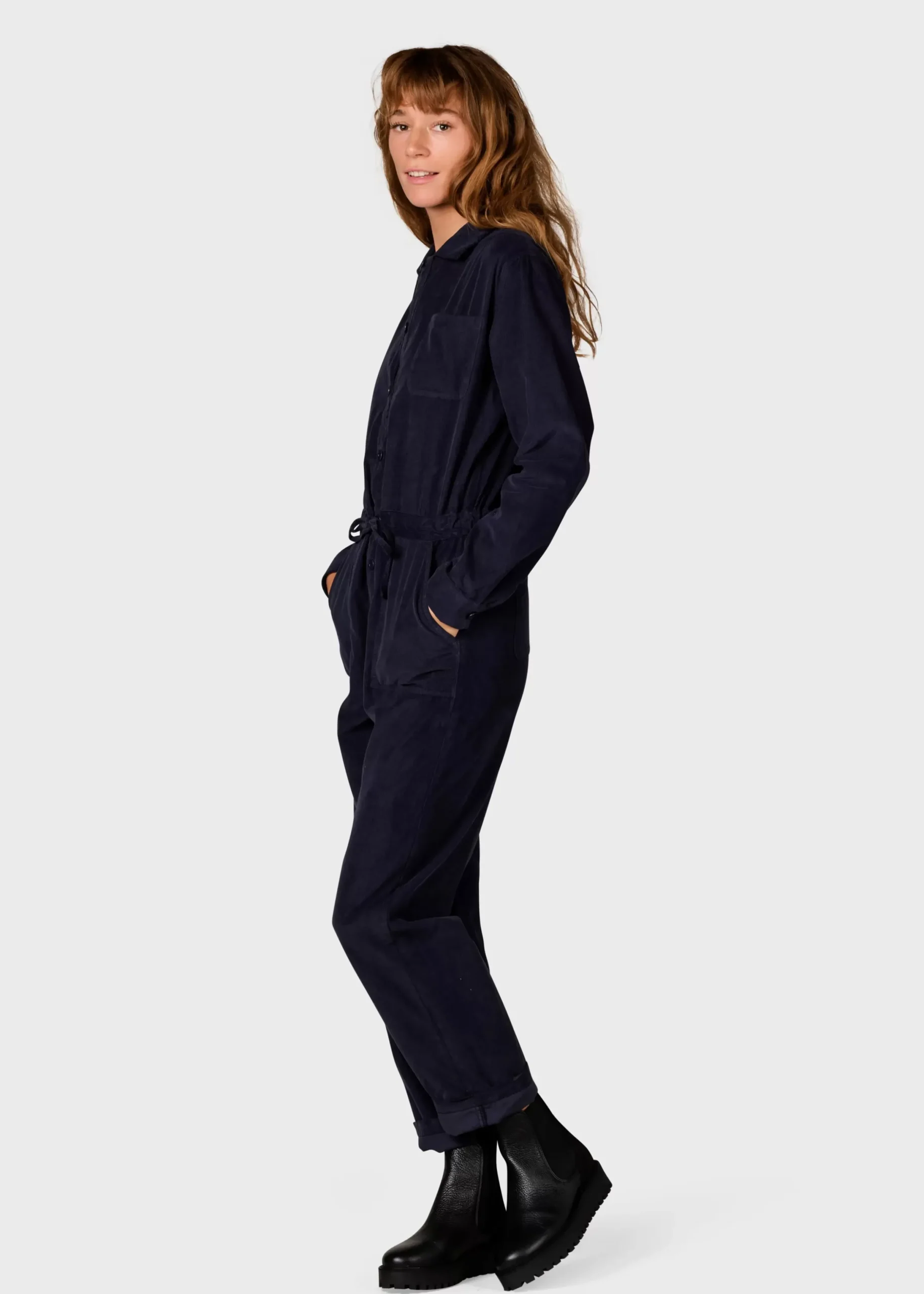 Klitmoller Collective Jumpsuits-Lena corduroy jumpsuit - Navy
