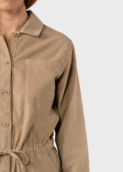 Klitmoller Collective Jumpsuits-Lena corduroy jumpsuit - Sand Navy