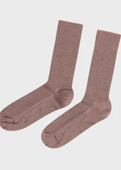 Klitmoller Collective Accessories-Light merino sock - Sand Black