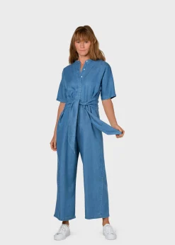 Klitmoller Collective Jumpsuits-Limona jumpsuit - Bleachwashed chambrey Sage