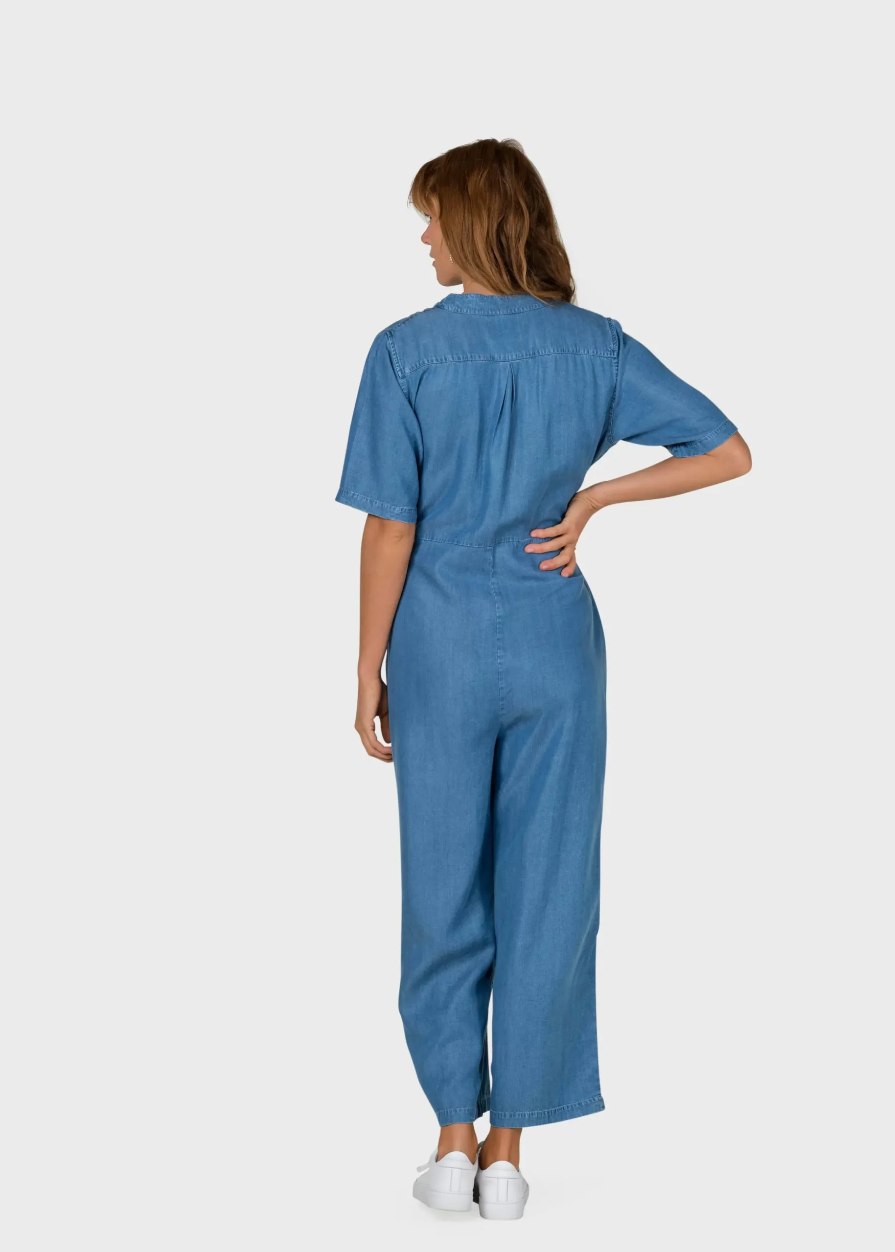 Klitmoller Collective Jumpsuits-Limona jumpsuit - Bleachwashed chambrey Sage