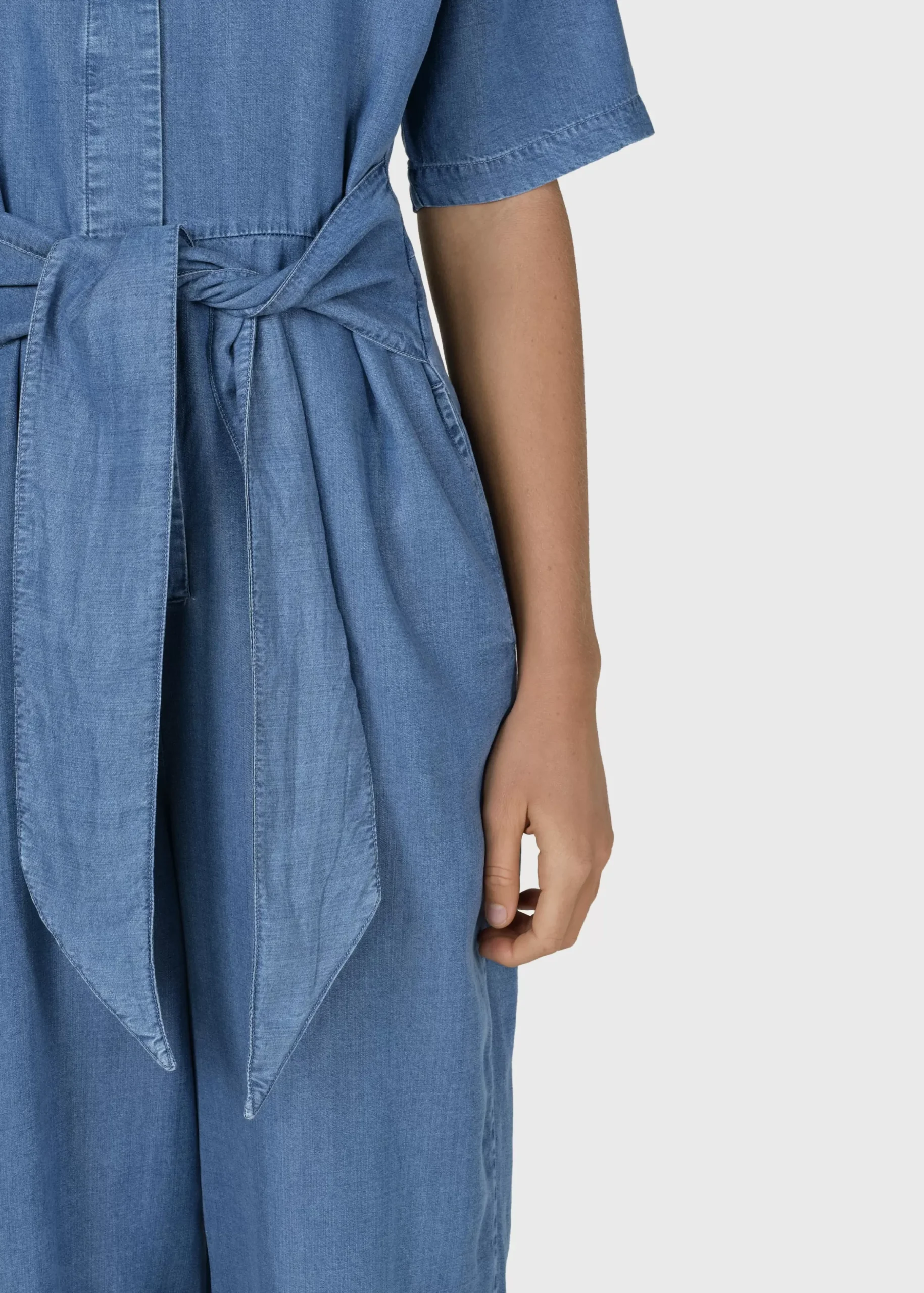 Klitmoller Collective Jumpsuits-Limona jumpsuit - Bleachwashed chambrey Sage