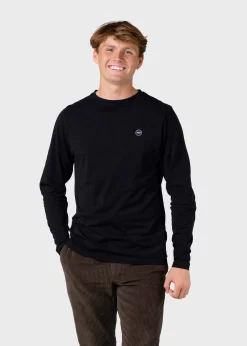 Klitmoller Collective T-shirts-Linus LS tee - Black Navy