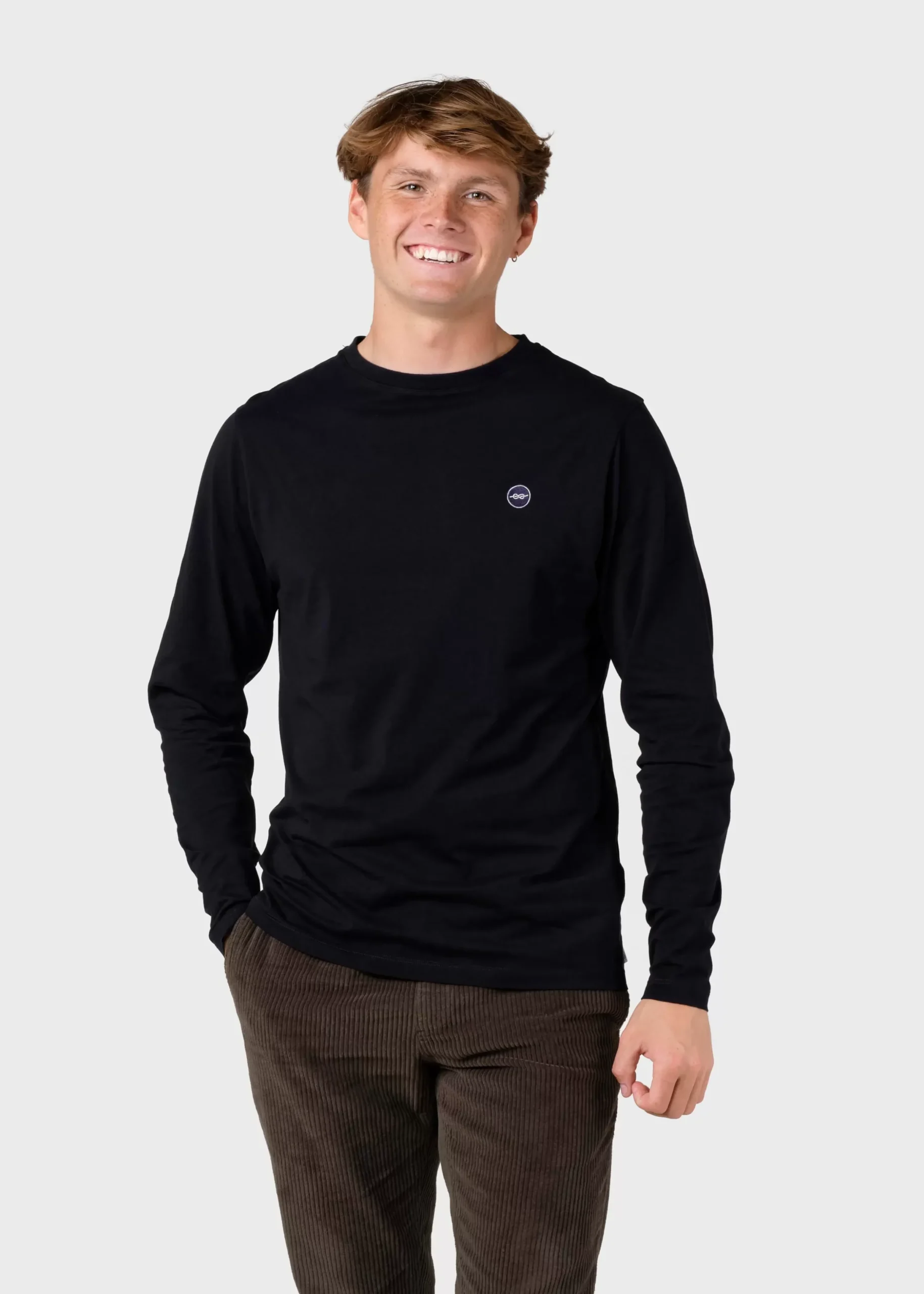 Klitmoller Collective T-shirts-Linus LS tee - Black Navy