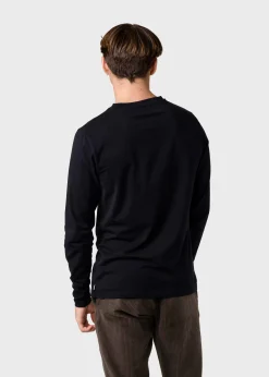 Klitmoller Collective T-shirts-Linus LS tee - Black Navy
