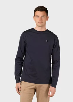 Klitmoller Collective T-shirts-Linus LS tee - Navy