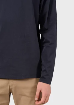 Klitmoller Collective T-shirts-Linus LS tee - Navy