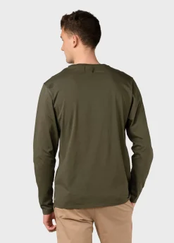 Klitmoller Collective T-shirts-Linus LS tee - Olive Navy