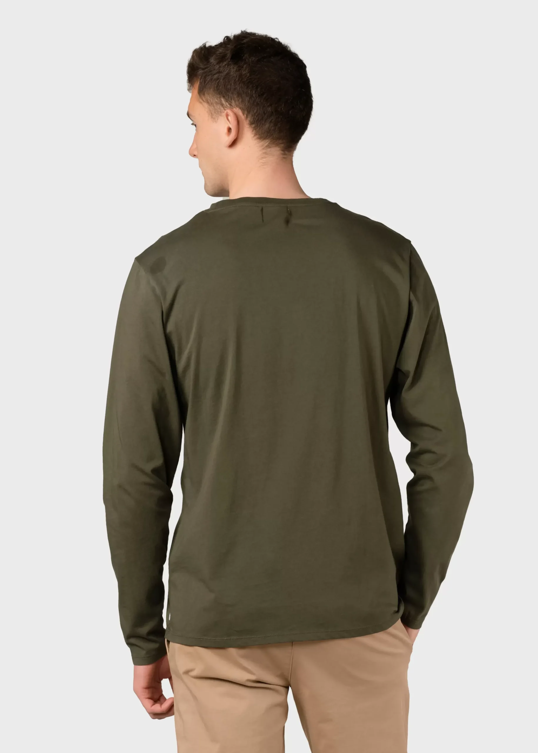 Klitmoller Collective T-shirts-Linus LS tee - Olive Navy