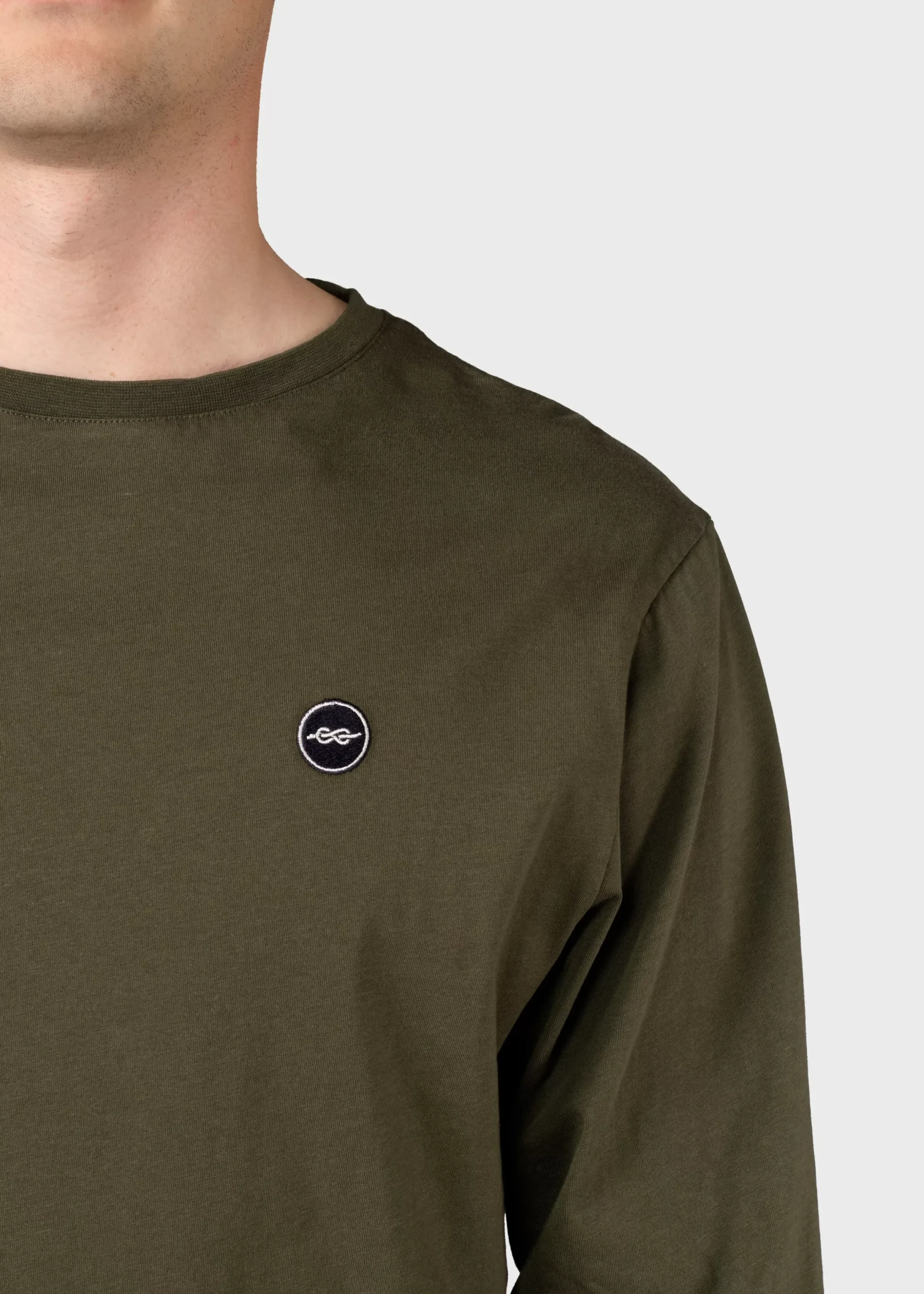 Klitmoller Collective T-shirts-Linus LS tee - Olive Navy