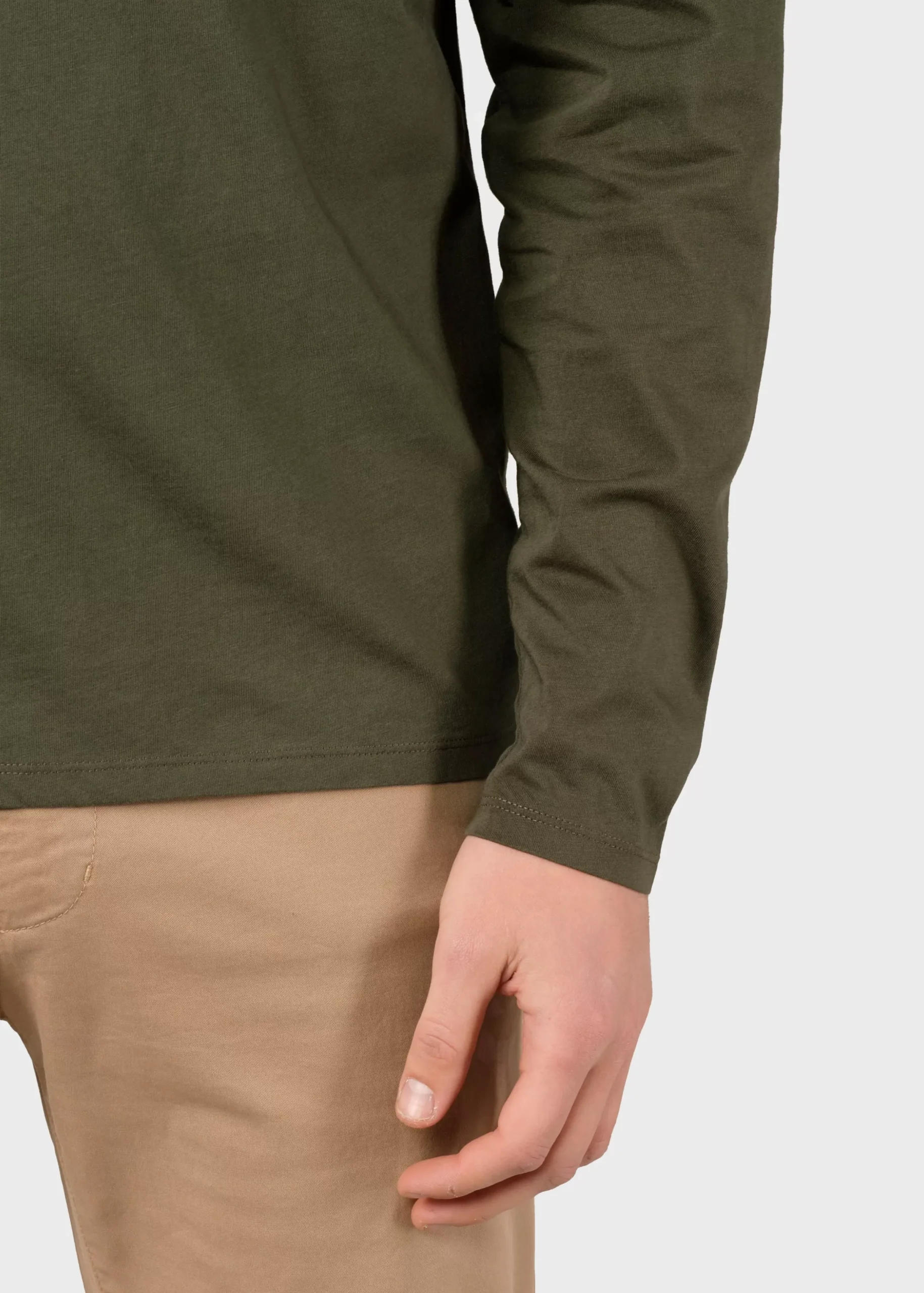 Klitmoller Collective T-shirts-Linus LS tee - Olive Navy