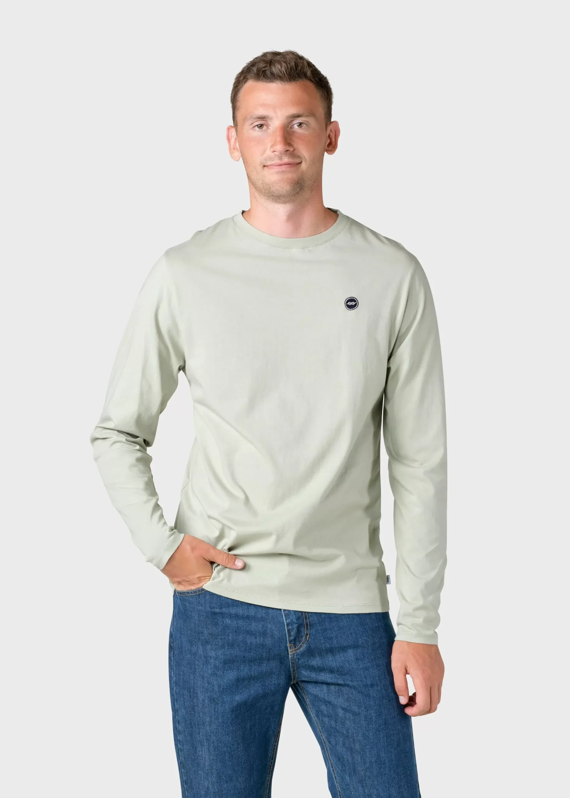 Klitmoller Collective T-shirts-Linus LS tee - Sage Navy