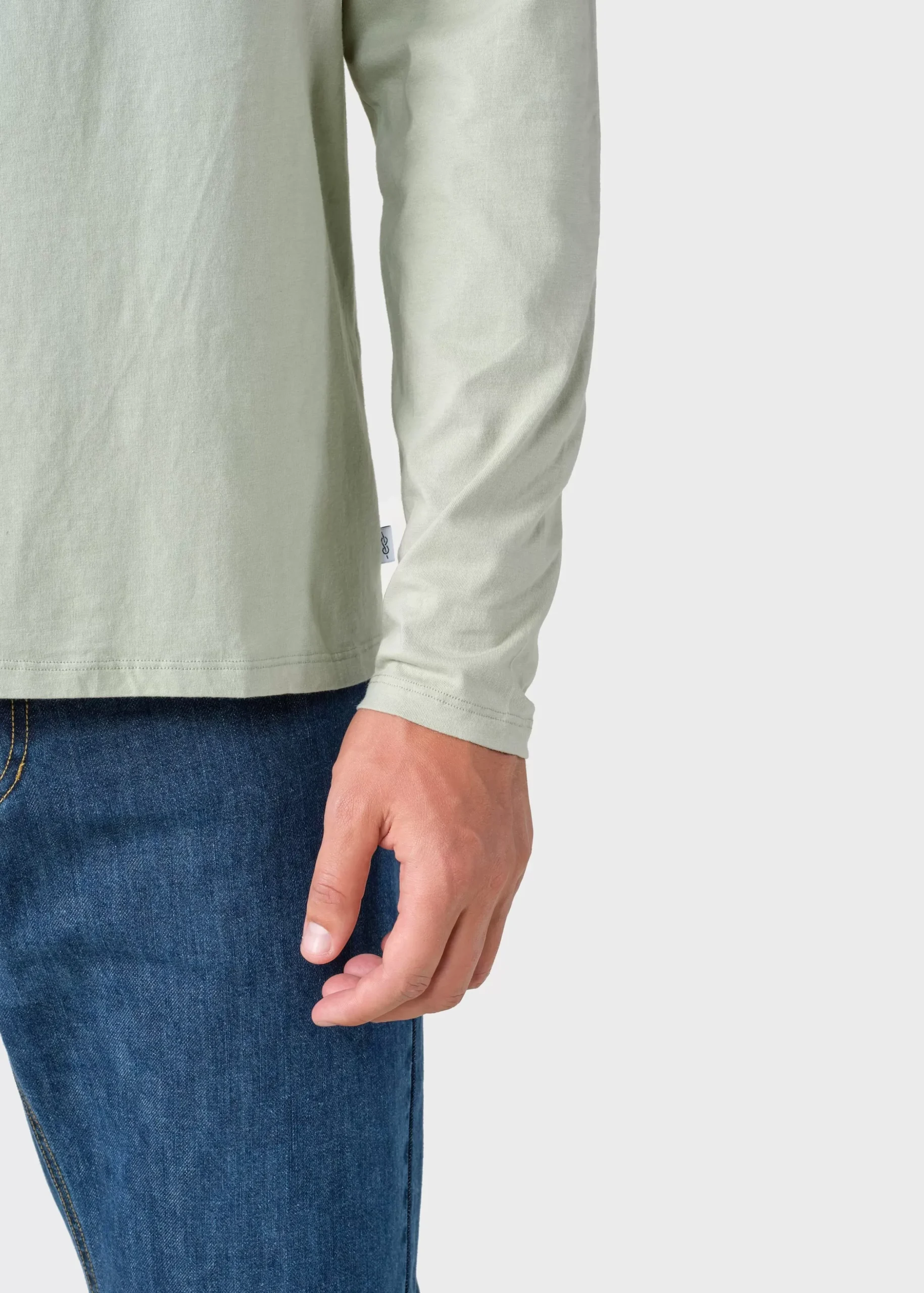 Klitmoller Collective T-shirts-Linus LS tee - Sage Navy