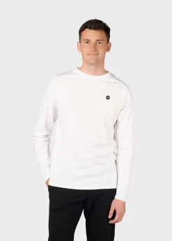 Klitmoller Collective T-shirts-Linus LS tee - White Navy