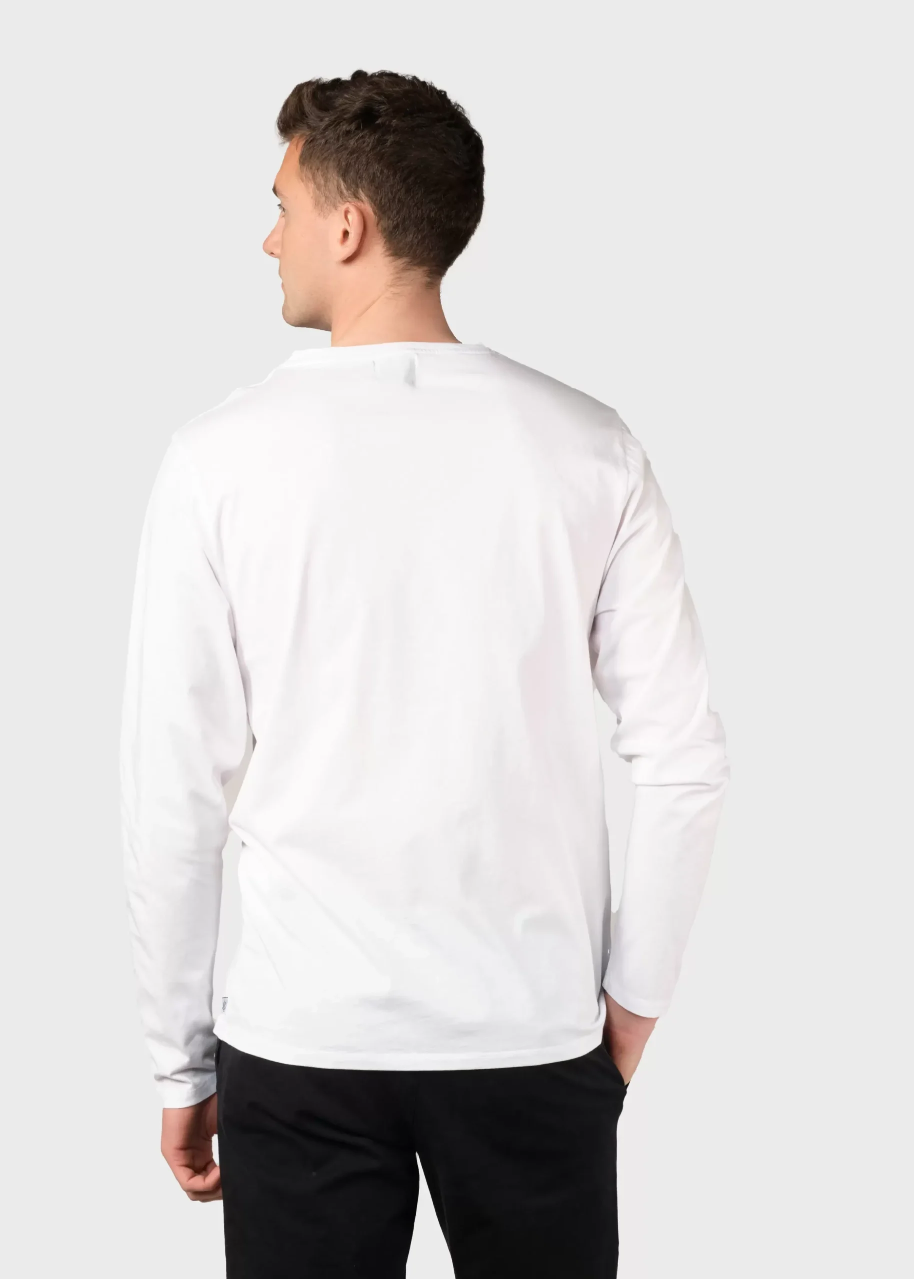 Klitmoller Collective T-shirts-Linus LS tee - White Navy