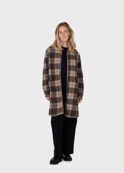 Klitmoller Collective Jacken-Lolly checked overshirt - Sand/black