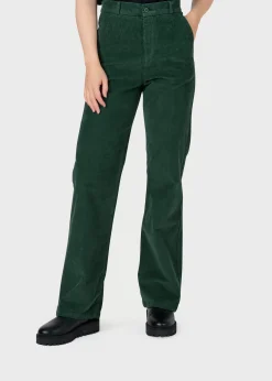 Klitmoller Collective Hosen-Lone corduroy pant - Moss Green Navy