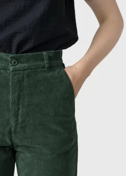 Klitmoller Collective Hosen-Lone corduroy pant - Moss Green Navy
