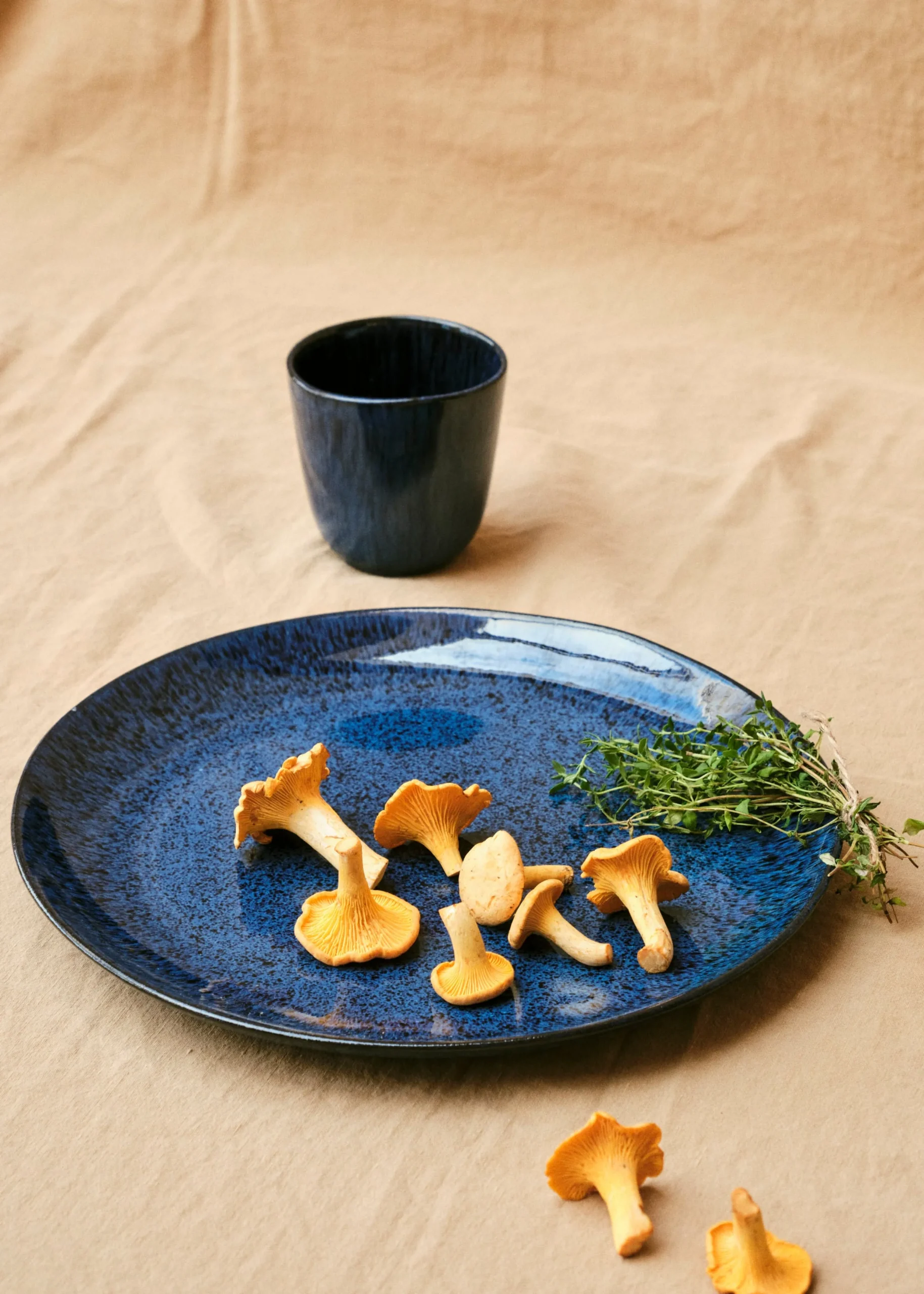 Klitmoller Collective Keramik-Lunch plate - 22 cm - Indigo Concrete