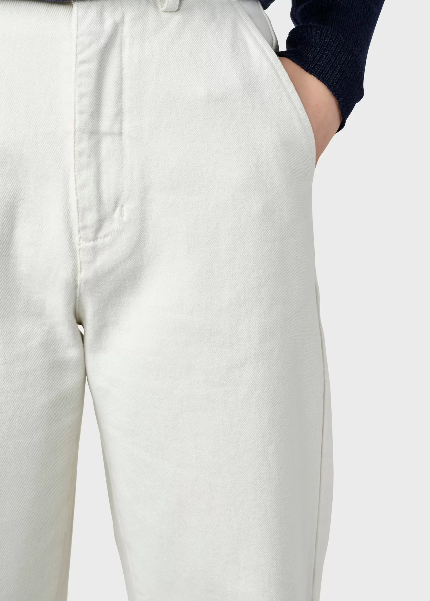 Klitmoller Collective Hosen-Lydia denim pant - Cream Lightbluestonewash