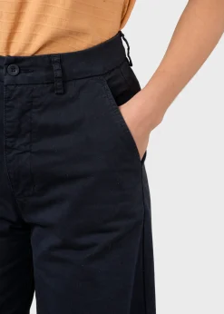 Klitmoller Collective Hosen-Lydia pant - Navy Lightbluestonewash