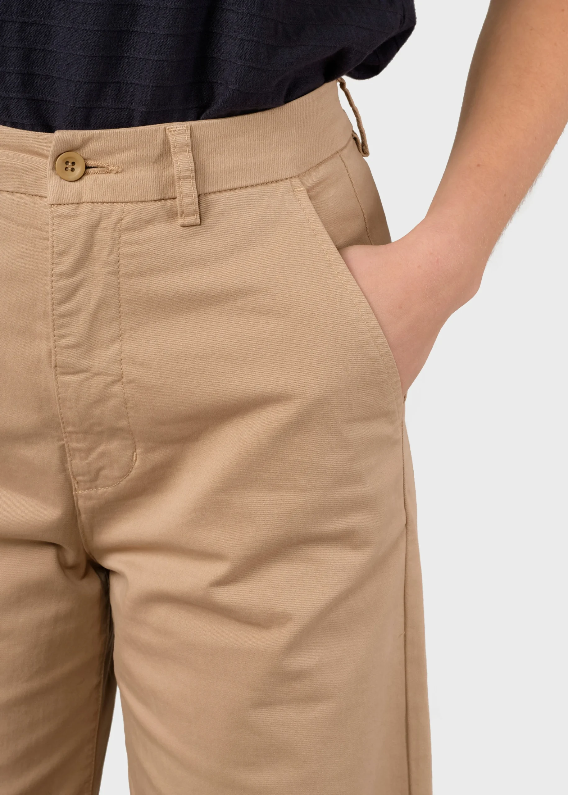 Klitmoller Collective Hosen-Lydia pant - Sand Lightbluestonewash