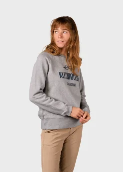 Klitmoller Collective Sweatshirts-Maja logo crew - Grey melange Skyblue