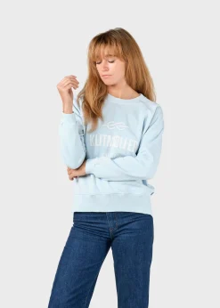 Klitmoller Collective Sweatshirts-Maja logo crew - Light blue Skyblue