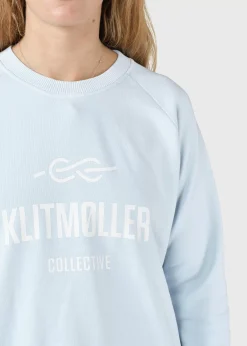 Klitmoller Collective Sweatshirts-Maja logo crew - Light blue Skyblue