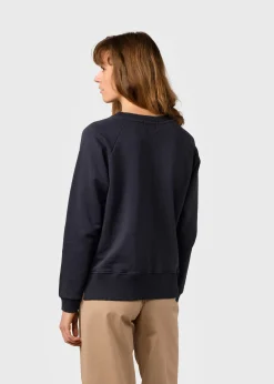 Klitmoller Collective Sweatshirts-Maja logo crew - Navy Skyblue