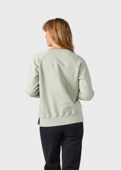 Klitmoller Collective Sweatshirts-Maja logo crew - Sage Skyblue