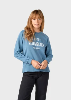 Klitmoller Collective Sweatshirts-Maja logo crew - Sky blue Skyblue