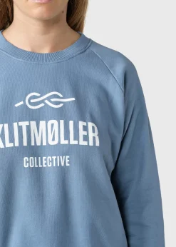 Klitmoller Collective Sweatshirts-Maja logo crew - Sky blue Skyblue