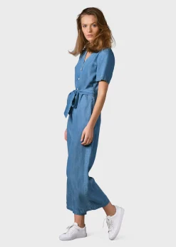 Klitmoller Collective Jumpsuits-Marna jumpsuit - Light blue chambrey MossGreen