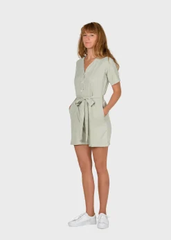 Klitmoller Collective Jumpsuits-Marna short jumpsuit - Sage Black